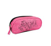 mybagstory - Astuccio scolastico Barbie - Doppio scomparto - 22,5 x 9,5 x 7,3 cm - Chiusura con zip - Astuccio per ragazza scuola elementare - Prodotto ufficiale Mattel, Barbie - Rosa, Bambino