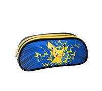 mybagstory - Astuccio scolastico Pokémon - Doppio scomparto - 22,5 x 9,5 x 7,3 cm - Cerniera - Astuccio ragazzo scuola elementare - Idea regalo