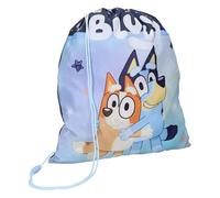 mybagstory Borsa da piscina Bluey per bambini, borsa con coulisse per sport e ginnastica, blu ideale per la scuola materna e il tempo libero, 44 x 36 cm