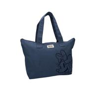 mybagstory - Borsa Shopping in velluto a coste Minnie Mouse Blu - Donna - Adolescente - Spiaggia - Corsa - Liceo - Collegio - Taglia 48 cm - Spalline, Minnie Mouse - Blu, Taglia unica