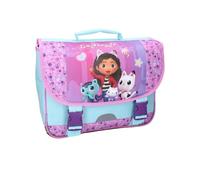 mybagstory - Cartella Gabby's Dollhouse - Ragazza 38 x 33 x 12 cm - 2 scomparti - Chiusura a patta - Borsa scuola elementare