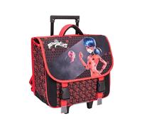 mybagstory - Miraculous - Zaino con ruote da bambina 41 x 35 x 15 cm - Borsa da scuola Trolley con scomparti e patta - Maniglia telescopica e ruote - primaria CP CE1 CE2