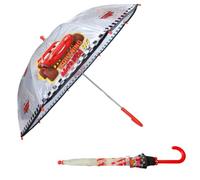 mybagstory - Ombrello per bambini - Cars - Rosso - Trasparente - Materna - Vacanza - Ombrello Bambino - 73 cm - Idea Regalo - Leggero - Compatto - Apertura manuale - Resistente - Antipizzico, blu,