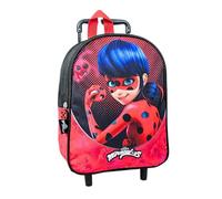mybagstory - Trolley - Miraculous - Rosso - Bambino - scuole - Primaria - Cartella Ragazza - Taglia 32 cm - Spallacci regolabili - Ruote - Idea Regalo, Rouge -