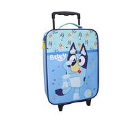 mybagstory - Valigia Bluey - Valigia Trolley Bambino 42 cm - Bagaglio Cabina leggero con ruote - Blu