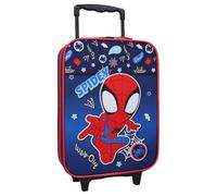 mybagstory Valigia per bambini Spidey Marvel | Bagaglio da viaggio per ragazzi e ragazze dai 3 anni | Trolley Cabina con ruote e manico telescopico | Design Made to Roll Blu e Rosso | 49 x 31 x 14 cm