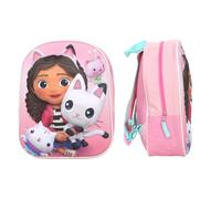 mybagstory - Zaino 3D Gabby's Dollhouse Girl Rosa Bambino Scuola, Gabby's Dollhouse