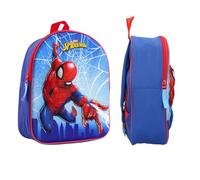 mybagstory- Zaino - 3D - Spiderman - Blu - Bambino - Scuola - Materna - Asilo nido - Cartella Ragazzo - Dimensione 31 cm - Spallacci regolabili - Idea Regalo
