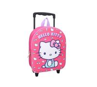 mybagstory - Zaino con ruote 3D Hello Kitty per ragazza - Rosa - Bambino - Scuola - Asilo - 33 cm - Spallacci