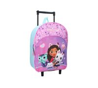 mybagstory - Zaino con ruote per ragazze Gabby e la casa magica viola - Bambino - Scuola - asilo - asilo - asilo - ragazza - 33 cm - Spalline regolabili - Ruote - Idea regalo, Gabby e la Casa Magica