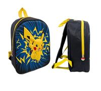 mybagstory - Zaino Pokemon 3D - Bambino ragazzo 32 x 25,5 x 11 cm - Effetto rilievo - 1 scomparto con cerniera - Borsa scuola materna leggera e resistente - Prodotto ufficiale Pikachu
