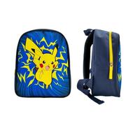 mybagstory - Zaino Pokemon - Bambino ragazzo 31 x 25,5 x 11 cm - 1 scomparto con cerniera - Borsa scuola materna - Leggero e resistente - Prodotto ufficiale Pikachu