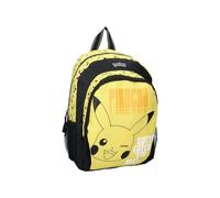 mybagstory Zaino Pokemon Pikachu per bambini | Zaino scolastico scuola elementare e tempo libero | Design nero e giallo | spallacci imbottiti e confortevoli | Dimensioni 35 x 27 x 18 cm