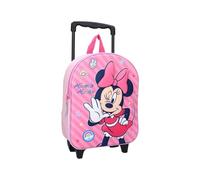 Mybagstory - Zaino Trolley Minnie Mouse 3D Rosa per Bambini - Scuola - Taglia 32 cm - Spallacci Regolabili