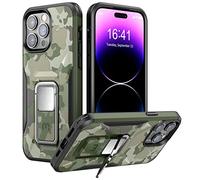 MYBAT - Custodia per iPhone 14 Pro, serie Pro Stealth, con supporto magnetico da 15,5 cm, supporto magnetico per auto, resistente, di grado militare, protezione contro le cadute, robusta copertura