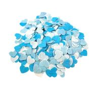mybbshower Coriandoli a forma di cuore blu e bianco da 2,5 cm per decorazione da tavolo per baby shower, compleanni, lauree, matrimoni, bambini, ragazzi, 1° compleanno, tea party, decorazioni per