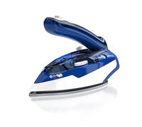 MyBeo, ferro da stiro da viaggio 1100 W, ferro da stiro a vapore, doppia voltaggio 110/230 Volt, mini ferro da stiro con piastra antiaderente, 3 livelli regolabili, ferro da viaggio pieghevole