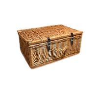 MyBer® K9-031 - Valigetta decorativa in vimini, cestino, per Natale, colore: Bianco