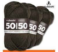 MyBoshi 3 X 50 G 50|50 Filato Cotone + Merino Lana Per Tutto L'Anno 30 Colori