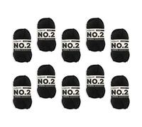 myboshi all'Uncinetto e Filato per Maglieria | Modello: No.2 con Fibra di kapok | Filato Leggero | gomitolo da 10 Fili | 2960 Nero