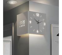 MYBSXKEOZ Orologio A Doppia Faccia, Orologio Da Parete Senza Ticchettio, Orologio Da Parete Silenzioso E Facile Da Montare Per Interno/Esterno, Orologio Da Muro Per Casa E Ufficio
