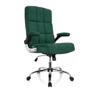 MyBuero Mystic Forrest - Sedia direzionale imbottita con effetto velluto a coste Relax WD 100 regolabile in altezza con braccioli pieghevoli