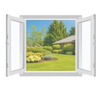 MYCARBON Zanzariera Finestra Adesiva 2 Set di 120x120cm Bianca