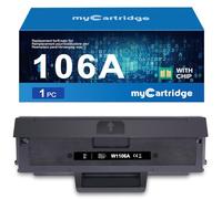 MYCARTRIDGE 106a toner compatibile per toner hp 106a w1106a per hp laser mfp 137fnw 135a 135wg 107a 107w 135w (1 Nero)