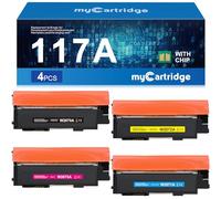 MYCARTRIDGE 117A Toner (con Chip) Compatibile con HP Color Laser MFP 178NW 179FNW 179FWG 178NWG 150NW 150A con HP 117A W2070A (4-Pack, Nero/Giallo/Ciano/Magenta)