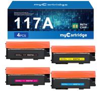 MYCARTRIDGE 117A Toner (con Chip) Compatibile con HP Color Laser MFP 178NW 179FNW 179FWG 178NWG 150NW 150A con HP 117A W2070A (4-Pack, Nero/Giallo/Ciano/Magenta)