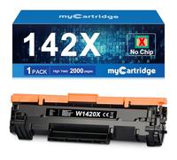 MYCARTRIDGE 142X 142A Toner Compatibili per HP 142A Toner Sostituzione per HP LaserJet M140W per Laserjet M110W M140WE M110WE M139WE M139W per W1420X W1420A (Nessun chip,1 Nero)