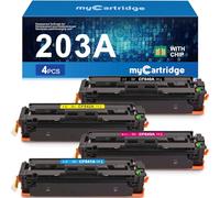 MYCARTRIDGE 203A cartuccia Toner Compatibili con HP 203A CF540A CF541A CF542A CF543A per HP Color Laserjet Pro MFP M281fdw M281fdn M280nw M254dw M254nw (Nero/Ciano/Magenta/Ggiallo)
