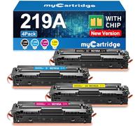 MYCARTRIDGE Ricambio per HP 219A Toner Set (Con Chip) per 219X 219A per HP Color Laserjet Pro MFP 3302FDWG Toner per MFP 3302SDWG 3302FDNG per W2190A W2191A W2192A W2193A (Confezione da 4)