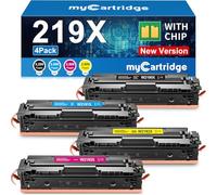 MYCARTRIDGE Ricambio per HP 219X Toner Set (Con Chip) per 219A 219X per HP Color Laserjet Pro MFP 3302FDWG Toner per MFP 3302SDWG 3302FDNG per W2190X W2191X W2192X W2193X (Confezione da 4)