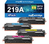 MYCARTRIDGE Set di toner di ricambio per HP 219A (con chip) per HP Color Laserjet Pro MFP 3302FDWG Toner per MFP 3302SDWG 3302FDNG 3302FDNG per W2190A W2191A W2192A W2193A (confezione da 4)