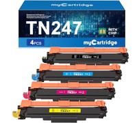 MYCARTRIDGE TN247 TN 243CMYK Toner Compatibile per Brother TN247 TN-243CMYK per DCP-L3550CDW MFC-L3730CDN MFC-L3750CDW MFC-L3770CDW HL-L3230CDW (Nero/Ciano/Magenta/Giallo, 4 Pezzi)