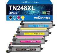 MYCARTRIDGE TN248XL TN248 Toner TN-248CMYK TN-248VAL Compatibile per Brother DCP-L3560CDW Toner MFC-L3740CDWE DCP-L3520CDWE HL-L3240CDW per Brother TN 248 Toner TN-248 (4-Pack)