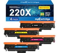 myCatridge Compatibile con HP 220X Toner (con Chip) 220A per HP Color Laserjet Pro 4202dn 4202dw MFP 4302dw 4302fdn 4302fdw 4-Pack