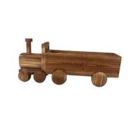 MYCENSE Vaso da fiori in legno a forma di treno, decorazione per la casa, ornamento, centrotavola, vaso decorativo per fiori, contenitore per fiori per ufficio