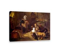 MYCGGDGH Edwin Landseer Stampa su tela Una colazione delle Highland poster Riproduzioni di Quadri su Tela Quadri Moderni soggiorno animali70x50cm(28x20in) Con cornice