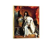 MYCGGDGH Hyacinthe Rigo Louis xiv of_france Poster Ritratto Poster Illustrazione storica e culturale per soggiorno Ufficio Aula Parete Decorazione 65x50cm(26x19in) Con cornice
