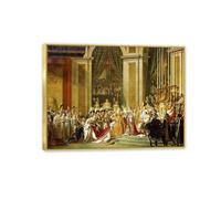 MYCGGDGH Jacques Louis David Poster Napoleone Incoronazione Stampa su tela Riproduzione di un famoso dipinto Rinascimentale Decorazione murale fantastica per il soggiorno 65x50cm(26x19in) Con cornice