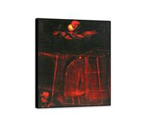 MYCGGDGH Max Ernst Poster Io sono una donna tu sei un uomo Quadro Surrealismo Stampa su Tela Riproduzione Quadri Famosi su Tela Regalo Quadri Moderni Per la Casa80x60cm(32x24in) cornice nera