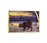 MYCGGDGH William Holman Hunt Poster Il capro espiatorio Stampa su Tela Riproduzione Quadri Famosi su Tela Stampe da Parete Moderne Soggiorno100x70cm(39x28in) Cornice dorata