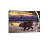 MYCGGDGH William Holman Hunt Poster Il capro espiatorio Stampa su Tela Riproduzione Quadri Famosi su Tela Stampe da Parete Moderne Soggiorno100x70cm(39x28in) Cornice nera