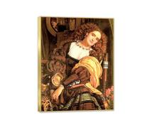 MYCGGDGH William Holman Hunt Poster Il Dolce Far Niente Stampa su Tela Riproduzione Quadri Famosi su Tela Stampe da Parete Moderne Soggiorno40x30cm(16x12in) gold