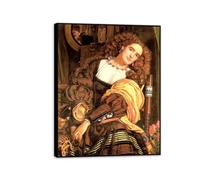 MYCGGDGH William Holman Hunt Poster Il Dolce Far Niente Stampa su Tela Riproduzione Quadri Famosi su Tela Stampe da Parete Moderne Soggiorno90x70cm(36x28in) Cornice nera