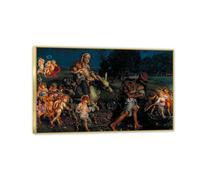 MYCGGDGH William Holman Hunt Poster Il trionfo degli innocenti Stampa su Tela Riproduzione Quadri Famosi su Tela Stampe da Parete Moderne Soggiorno110x70cm(43x28in) Cornice dorata