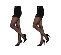 MYCHICLEGS Collant Velo Sottile 20 DEN Donna - 16 Colori - S, M, L, XL, Nero Set 2, S