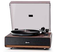Mycket Giradischi Vinile All-in-One con Bluetooth 5.3, Giradischi HiFi con Altoparlanti Integrati, Preamplificatore Phono, Cartuccia AT-3600L, 33/45 RPM, Aux-in, RCA Fuori, Spegnimento Automatico